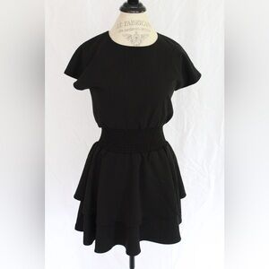Girls Habitual Kids Classic Black Tiered Dress - Size 14
